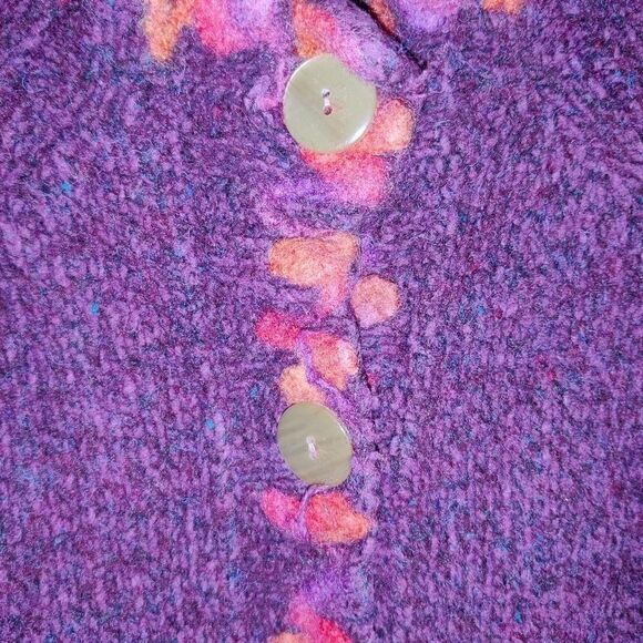Susan Bristol Vintage Button Up Sweater Size: M Wool & Cotton Made In Hong Kong. - Picture 8 of 10